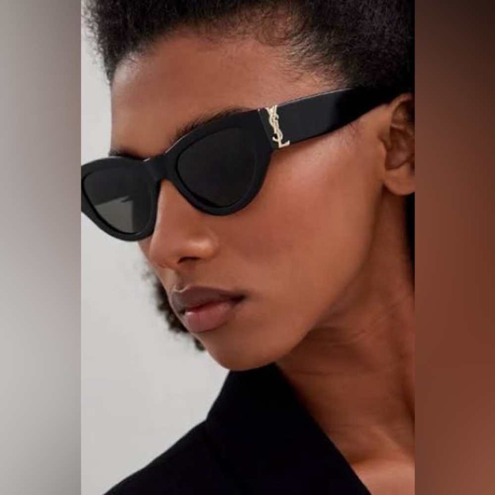 YSL Brown Sunglasses with Gold Accents - Picture 12 of 12
